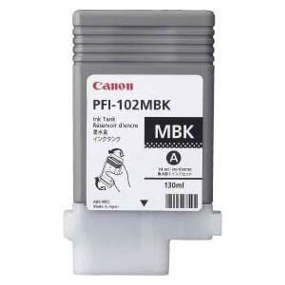Cartucho Plotter Canon PFI 102 MBK Medium Black - Impressorajato