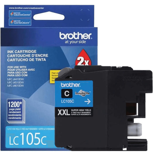 Cartucho Brother LC 105 C Azul Alto Rendimento 12ml - Impressorajato