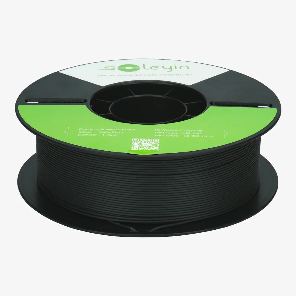 Filamento 3D Creality Soleyin Ultra PLA Matte Black (Preto Fosco) 1.75mm 1Kg