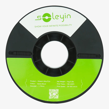 Filamento 3D Creality Soleyin Ultra PLA Matte Black (Preto Fosco) 1.75mm 1Kg