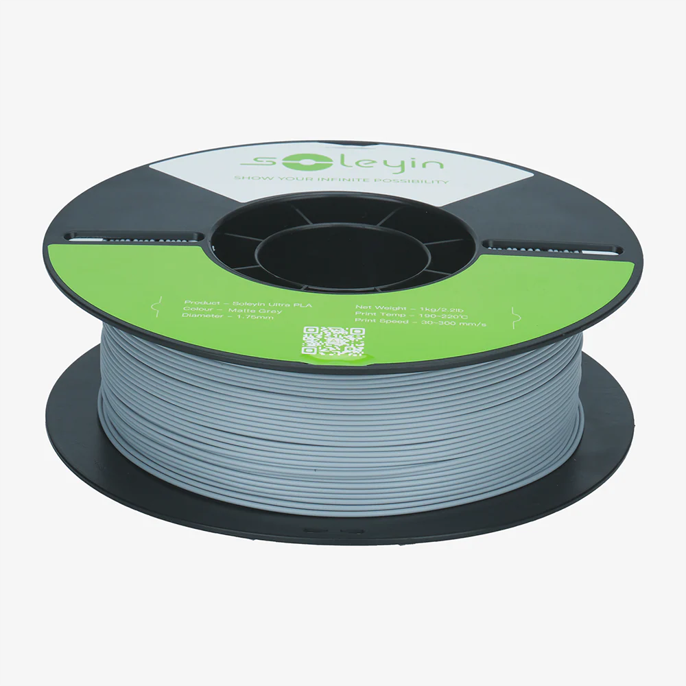 Filamento 3D Creality Soleyin Ultra PLA Matte Gray (Cinza Fosco) 1.75mm 1Kg