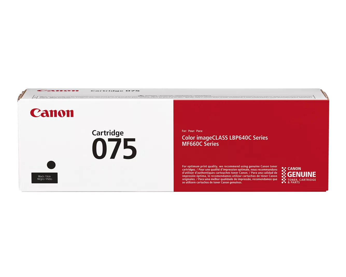 Toner Canon 075BK Preto Para MF663CDW MF665Cdw MF662Cdw LPB647Cdw LBP646Cdw