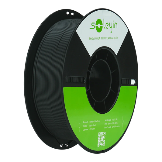 Filamento 3D Creality Soleyin Ultra PLA Matte Black (Preto Fosco) 1.75mm 1Kg