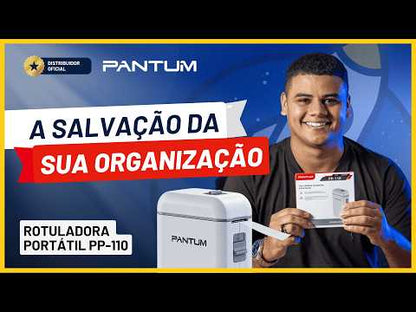 Rotuladora Eletrônica Portátil Pantum PP-110 Térmica Com 3 Rolos de Fitas 50m