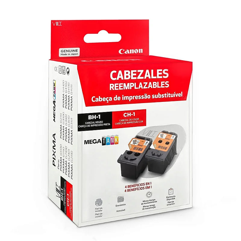 Kit 2 Cabeças de Impressão Canon G3100 G3110 G3111 G4100 preto e color
