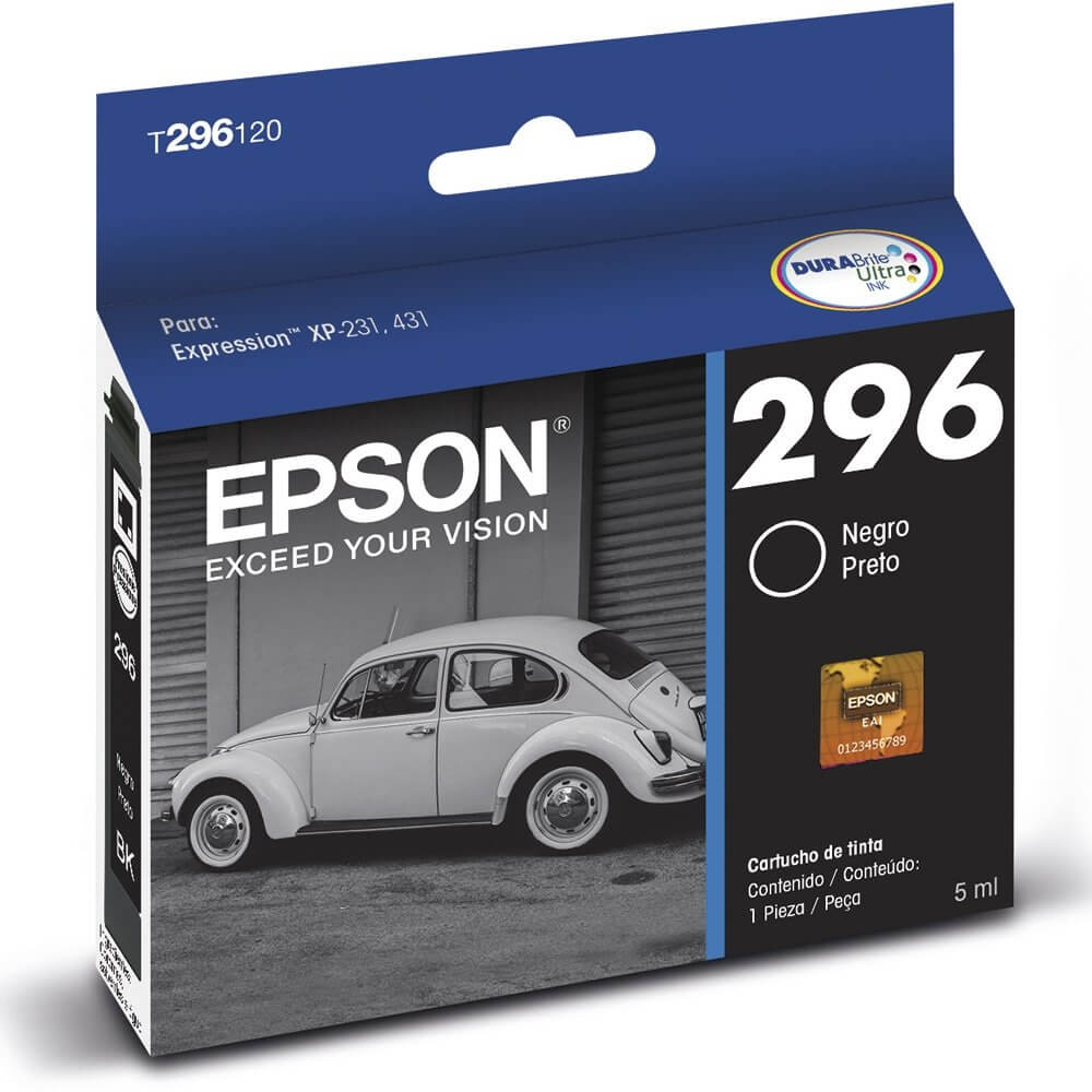 Cartucho de Tinta Epson 296 T296120 Preto - Impressorajato