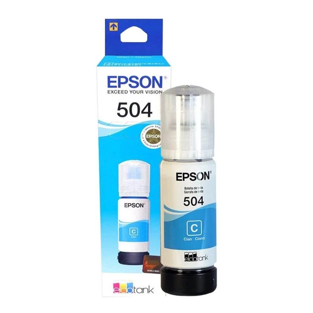 Refil de Tinta Epson T504 Ciano para L6161 L6191