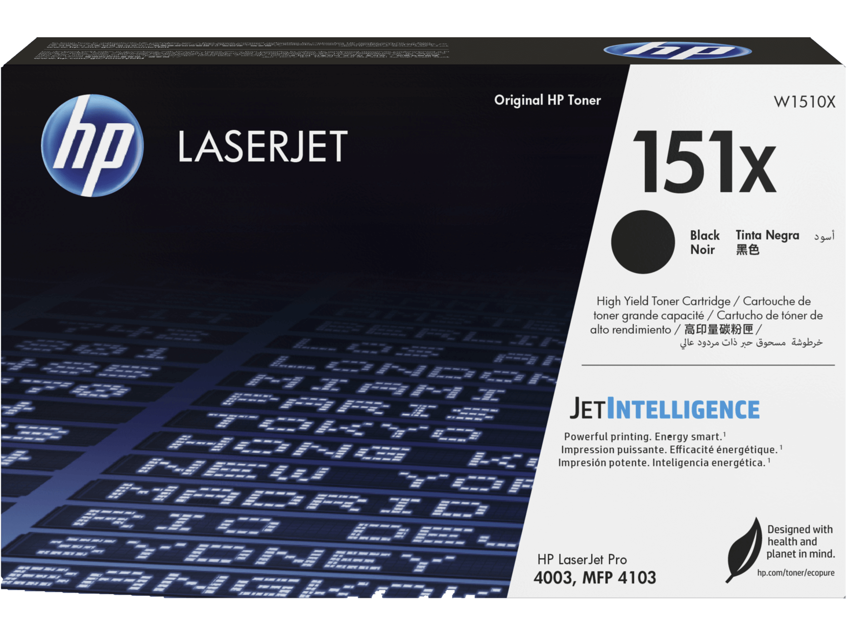 Toner HP W1510X Preto LaserJet p/ 4003 4103